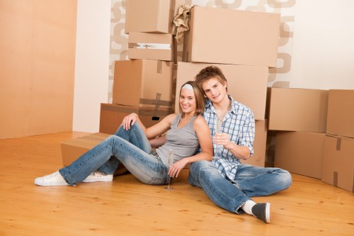 Organised household storage boxes in a Woodgreen home
