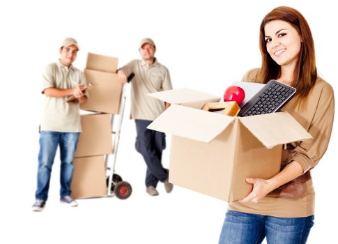 Man and van team moving items in an urban street