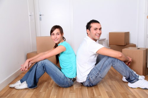 Business inventory organized in mobile self storage