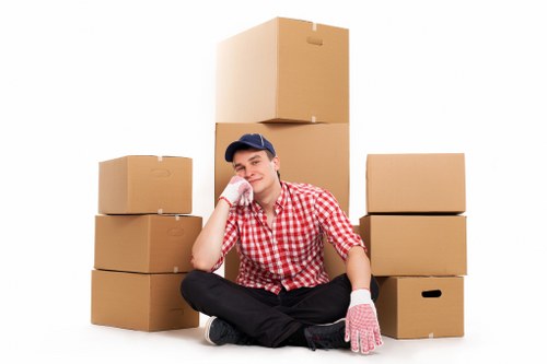 IT equipment being handled carefully during office removals in Woodgreen
