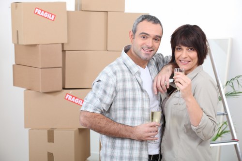 Careful handling of fragile household items during a house move